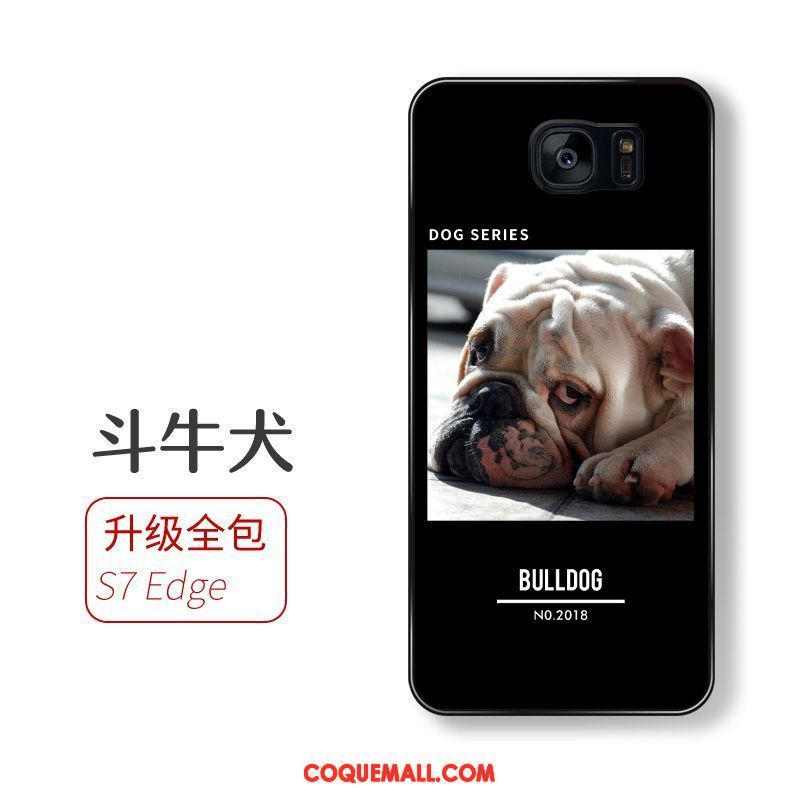 Étui Samsung Galaxy S7 Edge Étoile Téléphone Portable Noir, Coque Samsung Galaxy S7 Edge Fluide Doux