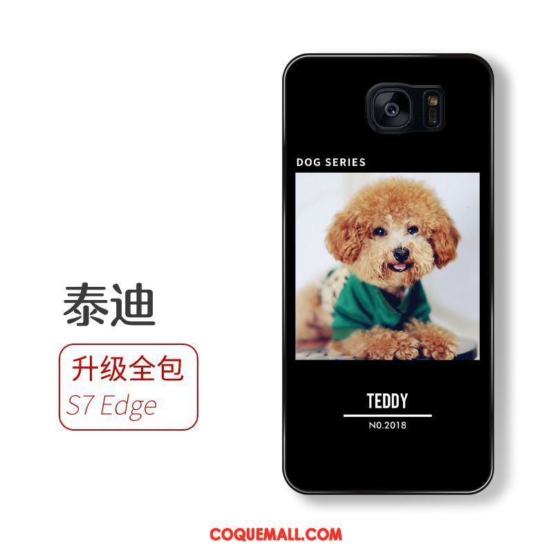 Étui Samsung Galaxy S7 Edge Étoile Téléphone Portable Noir, Coque Samsung Galaxy S7 Edge Fluide Doux