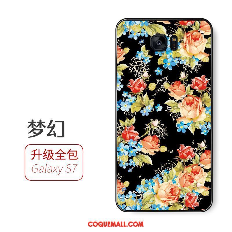 Étui Samsung Galaxy S7 Fluide Doux Téléphone Portable Vert, Coque Samsung Galaxy S7 Étoile