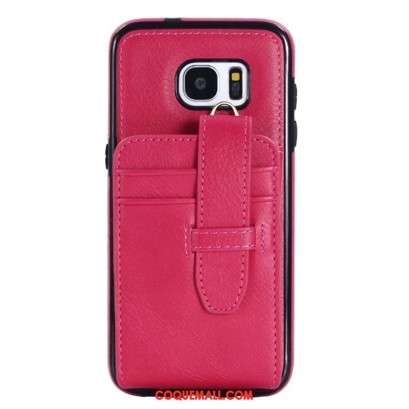 Étui Samsung Galaxy S7 Incassable Ornements Suspendus Étui En Cuir, Coque Samsung Galaxy S7 Noir Étoile