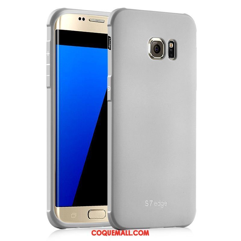 Étui Samsung Galaxy S7 Incassable Silicone Noir, Coque Samsung Galaxy S7 Étoile Protection