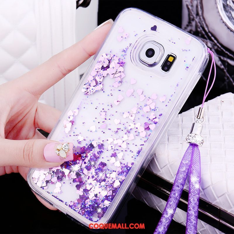 Étui Samsung Galaxy S7 Incruster Strass Protection Rose, Coque Samsung Galaxy S7 Téléphone Portable Étoile