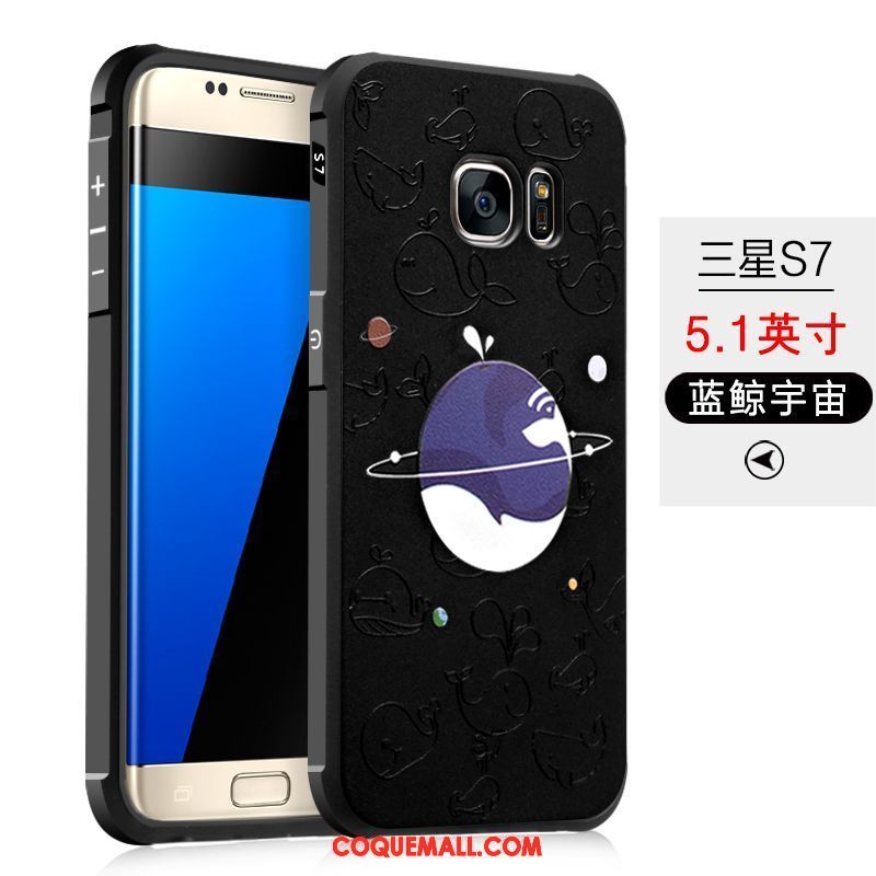 Étui Samsung Galaxy S7 Noir Téléphone Portable Protection, Coque Samsung Galaxy S7 Étoile Incassable