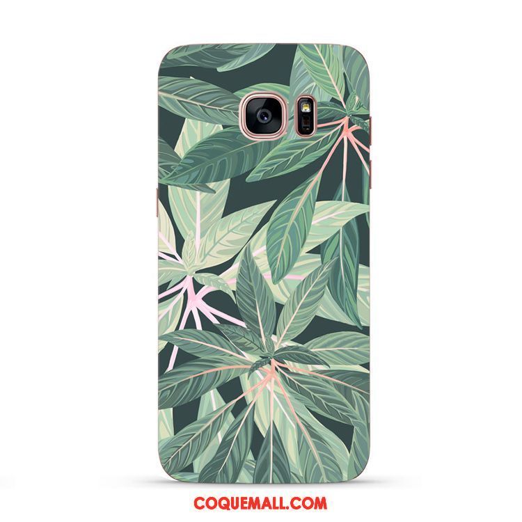 Étui Samsung Galaxy S7 Original Téléphone Portable Art, Coque Samsung Galaxy S7 Vert Fluide Doux