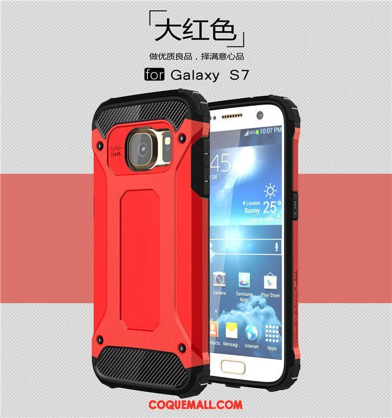 Étui Samsung Galaxy S7 Protection Armure Or, Coque Samsung Galaxy S7 Étoile Téléphone Portable