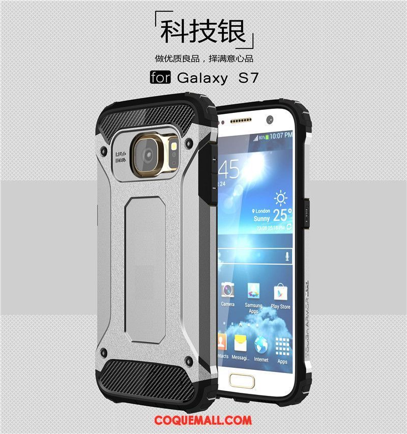 Étui Samsung Galaxy S7 Protection Armure Or, Coque Samsung Galaxy S7 Étoile Téléphone Portable