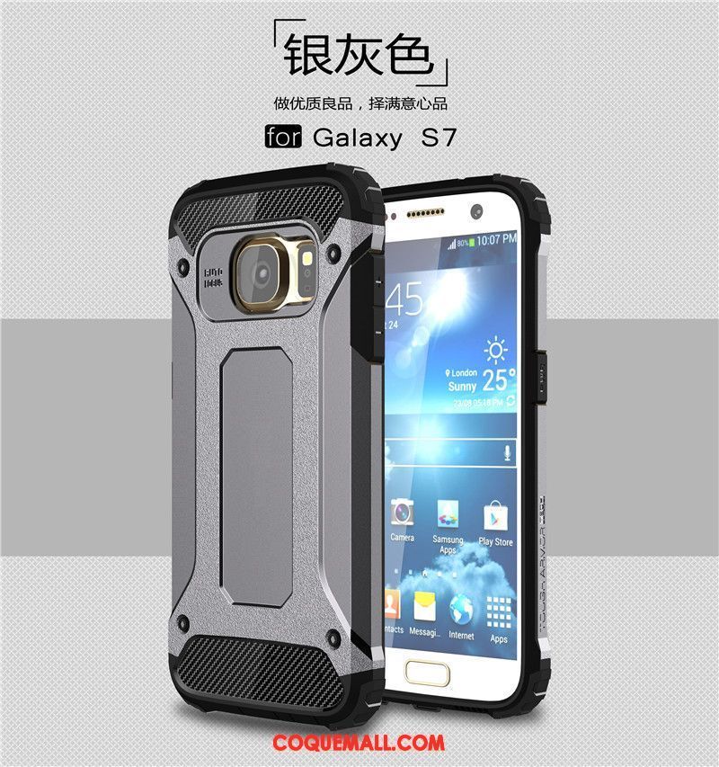 Étui Samsung Galaxy S7 Protection Armure Or, Coque Samsung Galaxy S7 Étoile Téléphone Portable