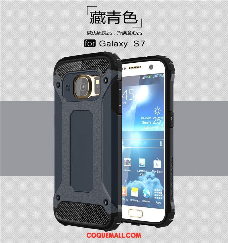 Étui Samsung Galaxy S7 Protection Armure Or, Coque Samsung Galaxy S7 Étoile Téléphone Portable