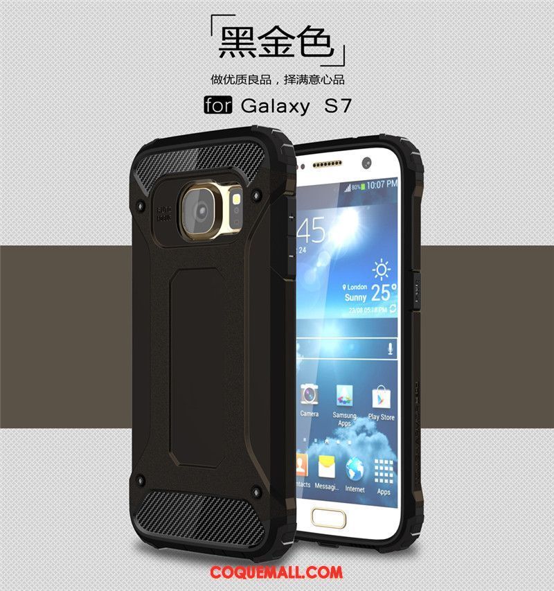 Étui Samsung Galaxy S7 Protection Armure Or, Coque Samsung Galaxy S7 Étoile Téléphone Portable