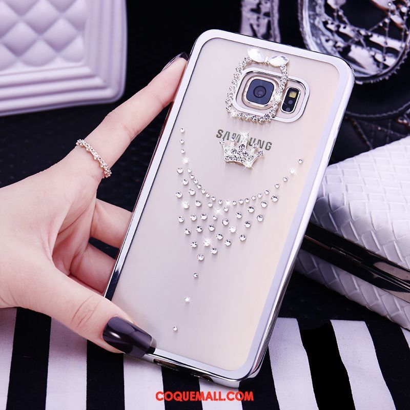 Étui Samsung Galaxy S7 Protection Transparent Étoile, Coque Samsung Galaxy S7 Téléphone Portable Or