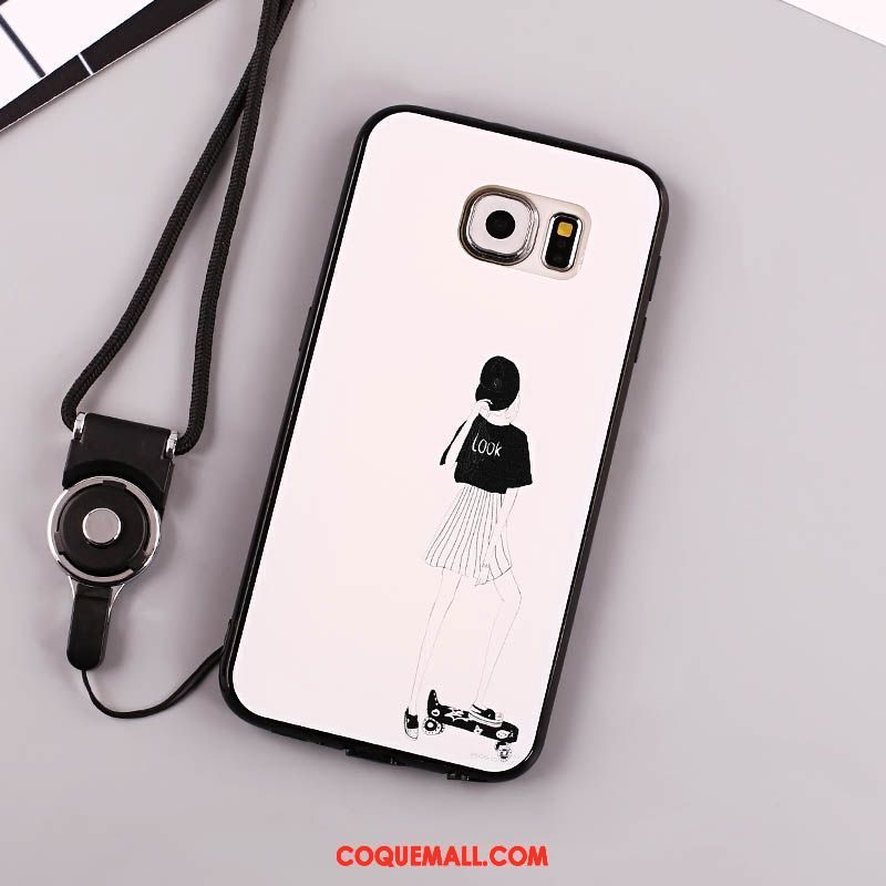 Étui Samsung Galaxy S7 Protection Étoile Ornements Suspendus, Coque Samsung Galaxy S7 Fluide Doux Noir