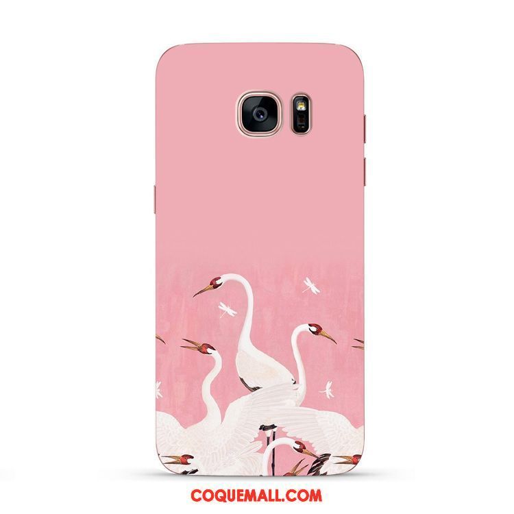 Étui Samsung Galaxy S7 Rouge Créatif Rose, Coque Samsung Galaxy S7 Rose Téléphone Portable