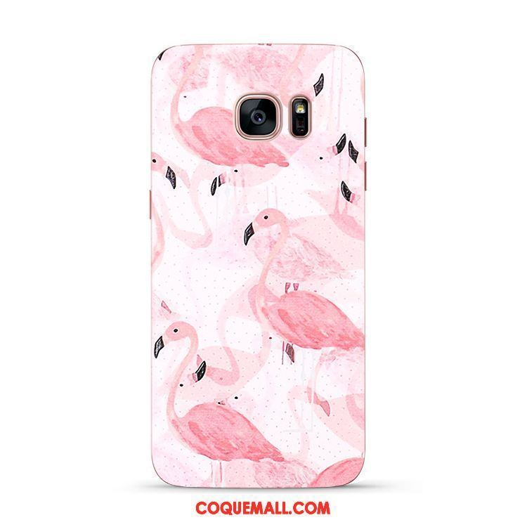 Étui Samsung Galaxy S7 Rouge Créatif Rose, Coque Samsung Galaxy S7 Rose Téléphone Portable