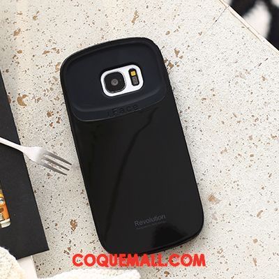 Étui Samsung Galaxy S7 Téléphone Portable Couleur Unie Incassable, Coque Samsung Galaxy S7 Orange Amoureux
