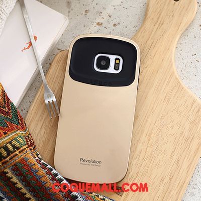 Étui Samsung Galaxy S7 Téléphone Portable Couleur Unie Incassable, Coque Samsung Galaxy S7 Orange Amoureux