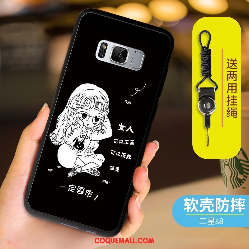 Étui Samsung Galaxy S8 Bleu Fluide Doux Téléphone Portable, Coque Samsung Galaxy S8 Étoile Dessin Animé