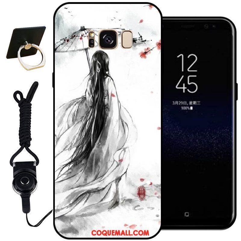 Étui Samsung Galaxy S8+ Classiques Rose Silicone, Coque Samsung Galaxy S8+ Peinture Téléphone Portable