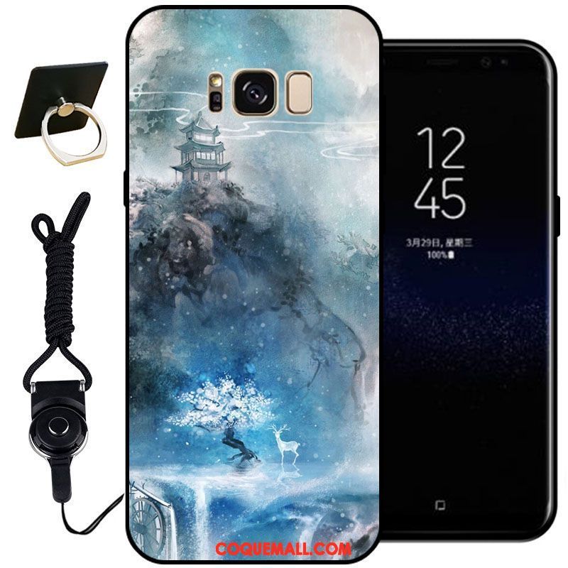 Étui Samsung Galaxy S8+ Classiques Rose Silicone, Coque Samsung Galaxy S8+ Peinture Téléphone Portable