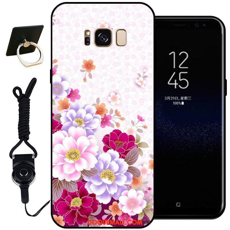 Étui Samsung Galaxy S8+ Classiques Rose Silicone, Coque Samsung Galaxy S8+ Peinture Téléphone Portable