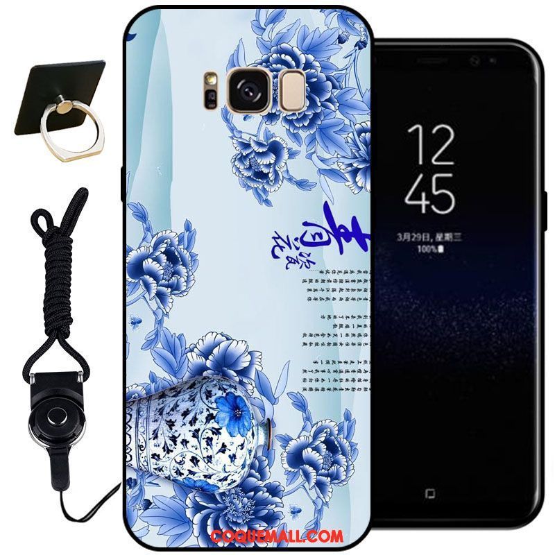 Étui Samsung Galaxy S8+ Classiques Rose Silicone, Coque Samsung Galaxy S8+ Peinture Téléphone Portable