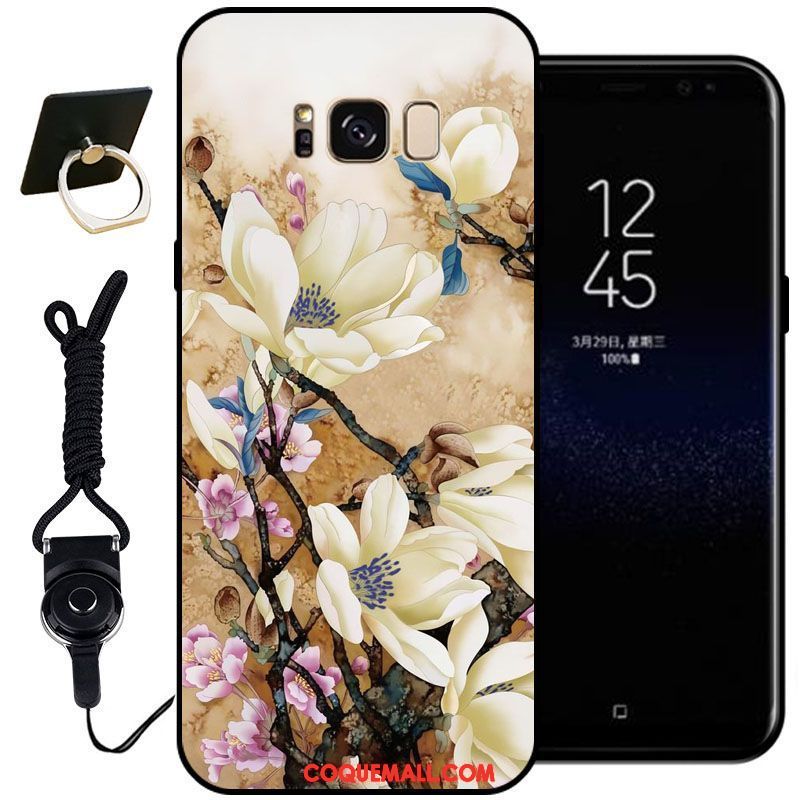 Étui Samsung Galaxy S8+ Classiques Rose Silicone, Coque Samsung Galaxy S8+ Peinture Téléphone Portable