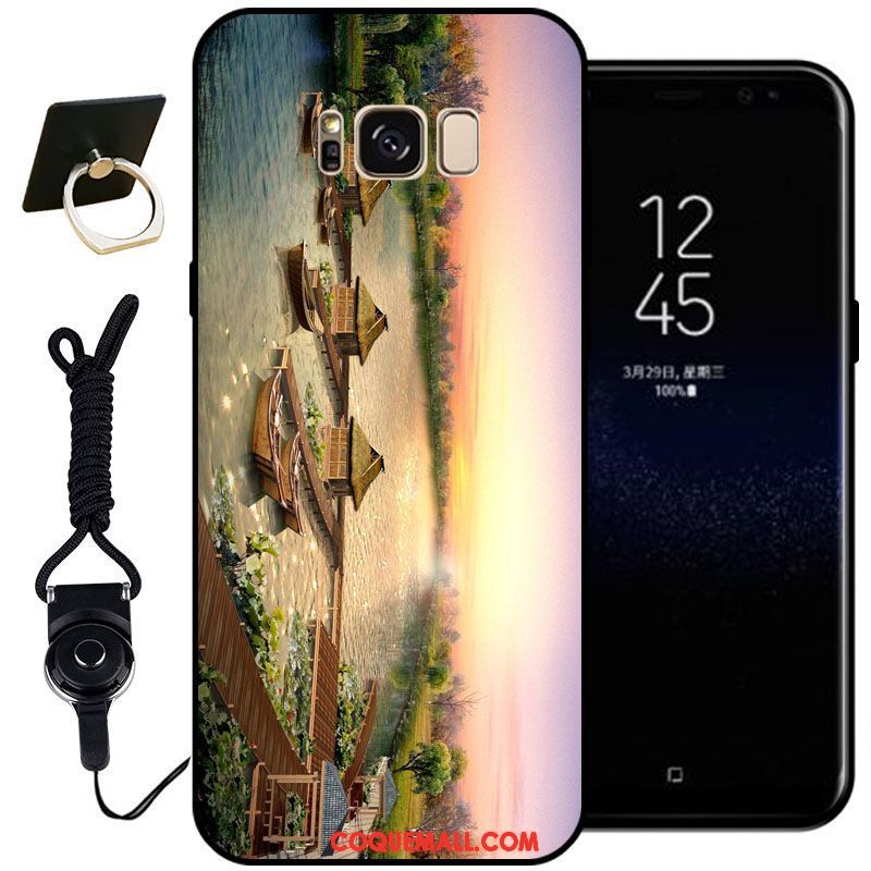 Étui Samsung Galaxy S8+ Classiques Rose Silicone, Coque Samsung Galaxy S8+ Peinture Téléphone Portable