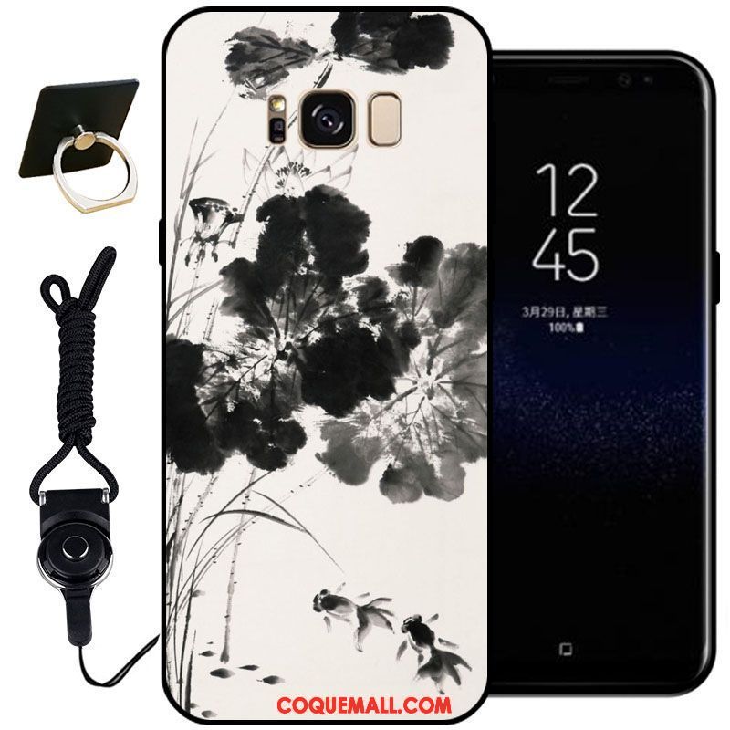 Étui Samsung Galaxy S8+ Classiques Rose Silicone, Coque Samsung Galaxy S8+ Peinture Téléphone Portable