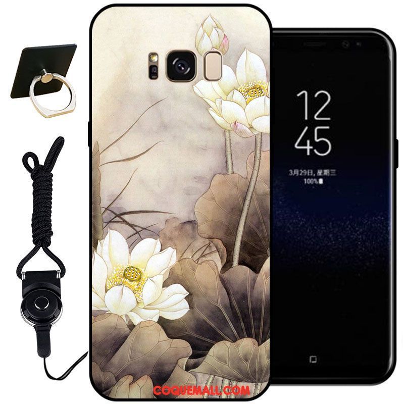 Étui Samsung Galaxy S8+ Classiques Rose Silicone, Coque Samsung Galaxy S8+ Peinture Téléphone Portable
