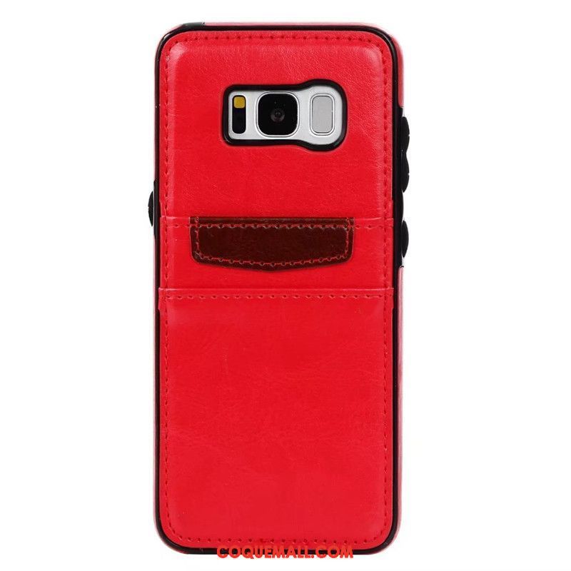 Étui Samsung Galaxy S8+ Créatif Étui En Cuir Rouge, Coque Samsung Galaxy S8+ Étoile Protection