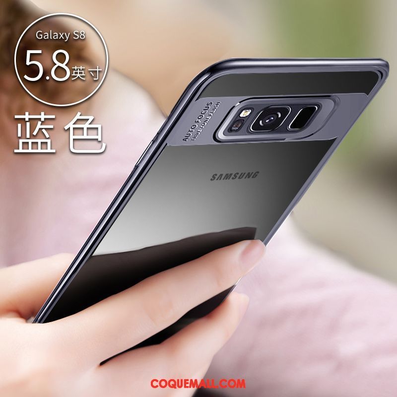 Étui Samsung Galaxy S8 Incassable Noir Protection, Coque Samsung Galaxy S8 Transparent Tendance