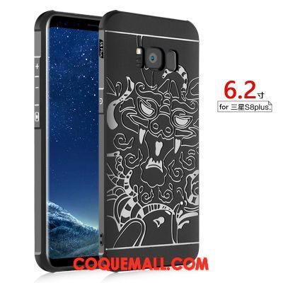 Étui Samsung Galaxy S8+ Noir Protection Silicone, Coque Samsung Galaxy S8+ Incassable Fluide Doux