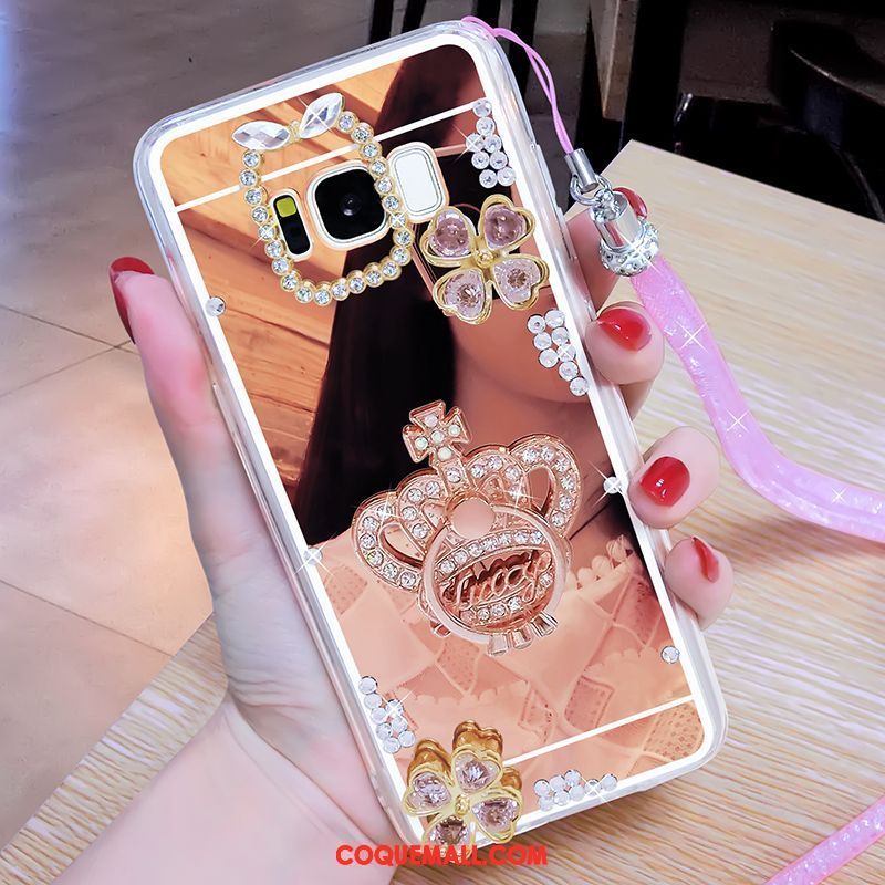 Étui Samsung Galaxy S8+ Personnalité Téléphone Portable Créatif, Coque Samsung Galaxy S8+ Rose Étoile