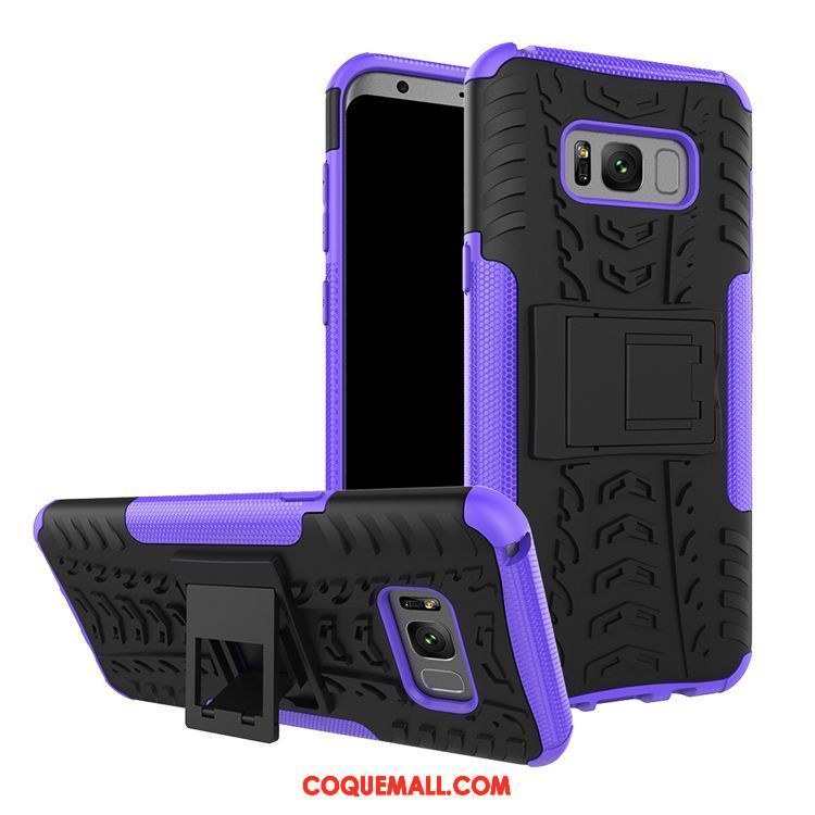 Étui Samsung Galaxy S8 Protection Difficile Étoile, Coque Samsung Galaxy S8 Téléphone Portable Violet