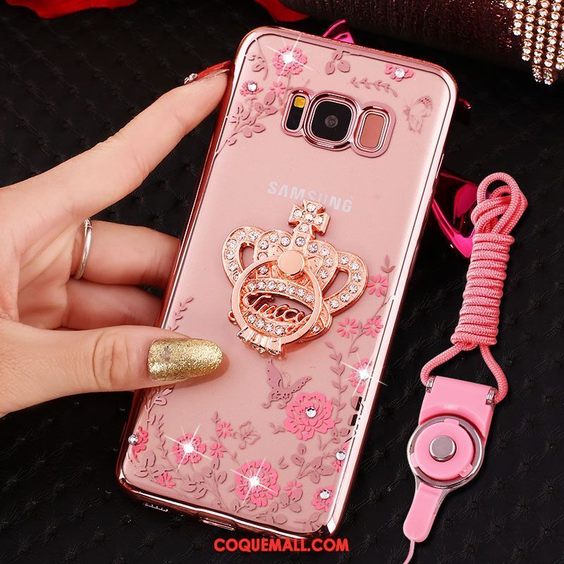 Étui Samsung Galaxy S8 Protection Fluide Doux Bleu, Coque Samsung Galaxy S8 Rose Silicone