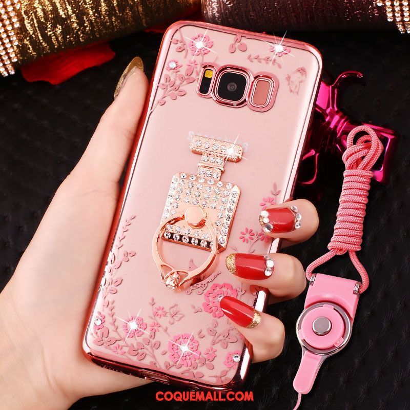 Étui Samsung Galaxy S8 Protection Fluide Doux Bleu, Coque Samsung Galaxy S8 Rose Silicone