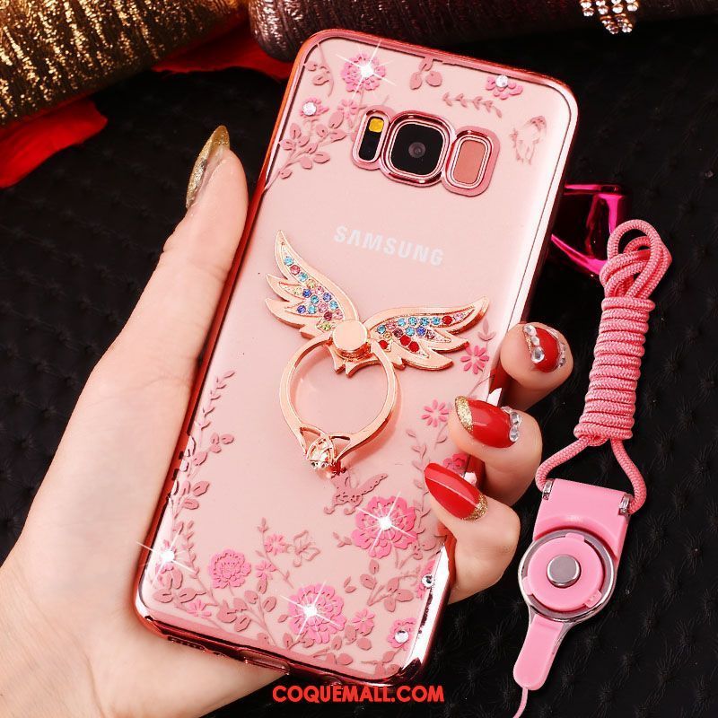 Étui Samsung Galaxy S8 Protection Fluide Doux Bleu, Coque Samsung Galaxy S8 Rose Silicone