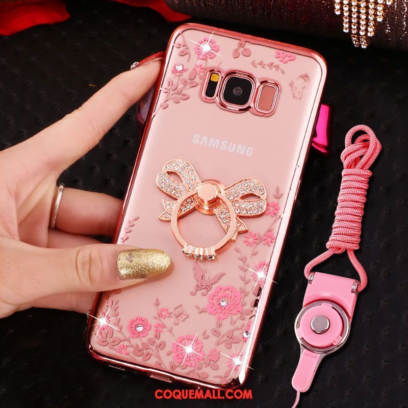 Étui Samsung Galaxy S8 Protection Fluide Doux Bleu, Coque Samsung Galaxy S8 Rose Silicone