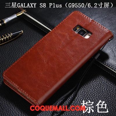 Étui Samsung Galaxy S8+ Protection Rouge Étui En Cuir, Coque Samsung Galaxy S8+ Étoile Téléphone Portable