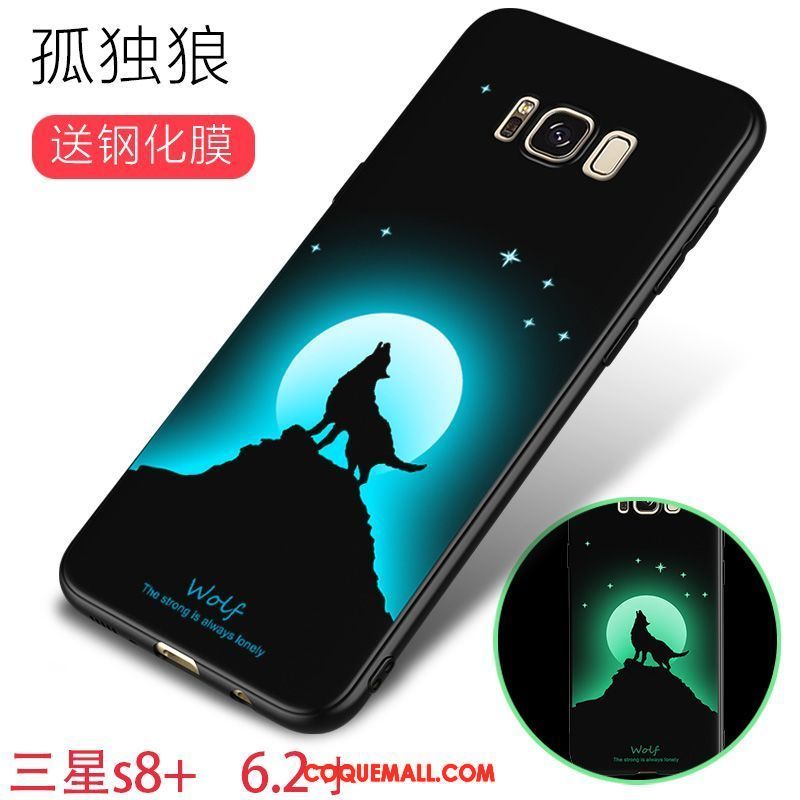 Étui Samsung Galaxy S8+ Protection Silicone Délavé En Daim, Coque Samsung Galaxy S8+ Lumineuses Créatif