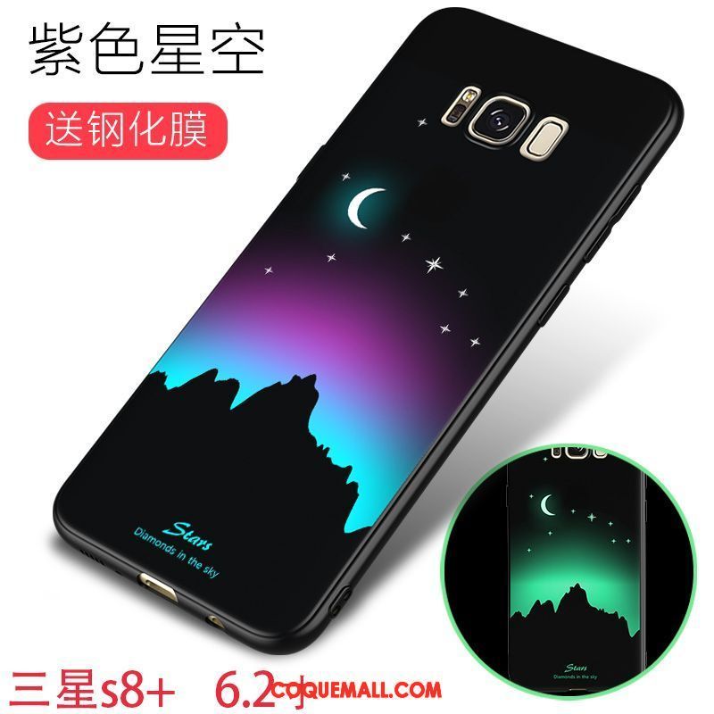 Étui Samsung Galaxy S8+ Protection Silicone Délavé En Daim, Coque Samsung Galaxy S8+ Lumineuses Créatif