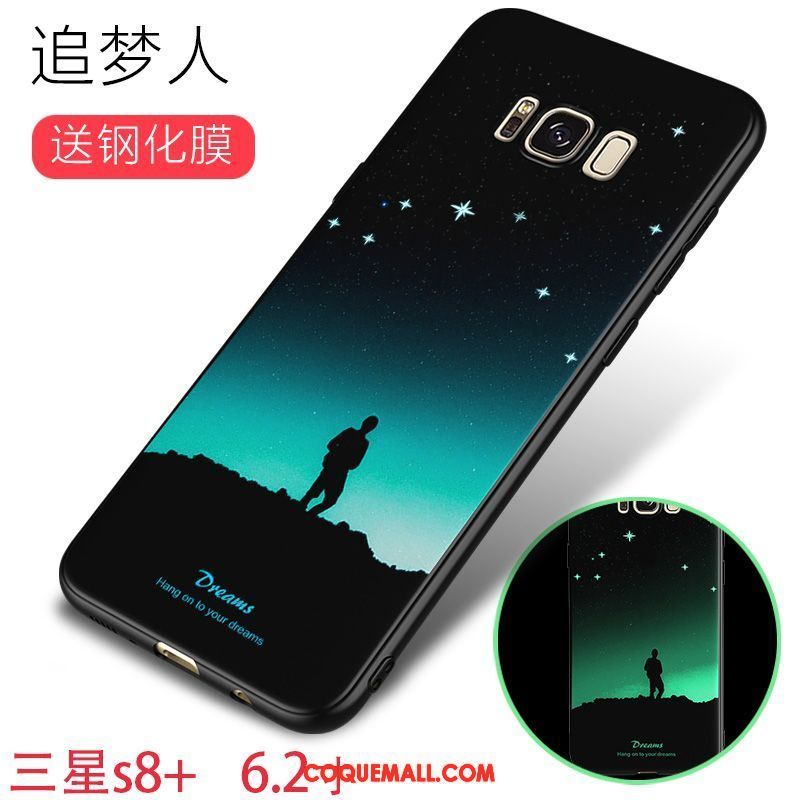 Étui Samsung Galaxy S8+ Protection Silicone Délavé En Daim, Coque Samsung Galaxy S8+ Lumineuses Créatif