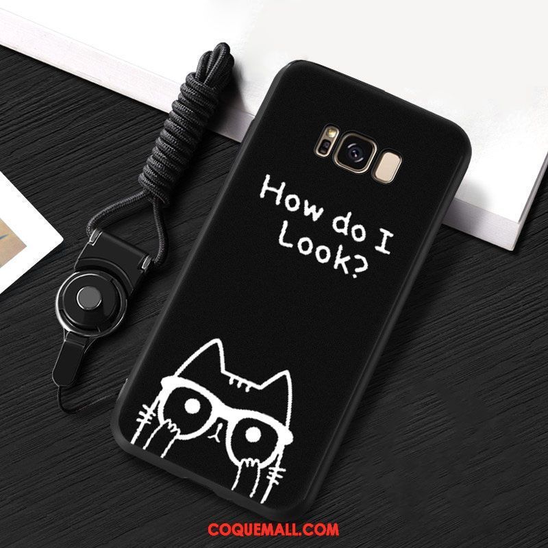Étui Samsung Galaxy S8+ Protection Téléphone Portable Silicone, Coque Samsung Galaxy S8+ Noir Tendance