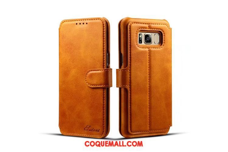 Étui Samsung Galaxy S8+ Protection Étoile Marron, Coque Samsung Galaxy S8+ Téléphone Portable Étui En Cuir