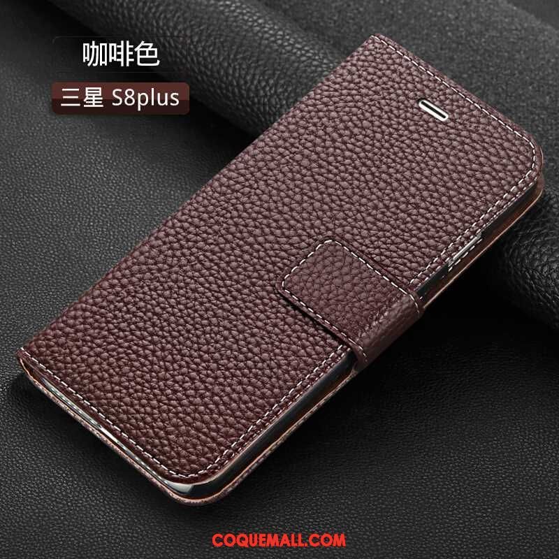 Étui Samsung Galaxy S8+ Protection Étui En Cuir Téléphone Portable, Coque Samsung Galaxy S8+ Étoile Rouge