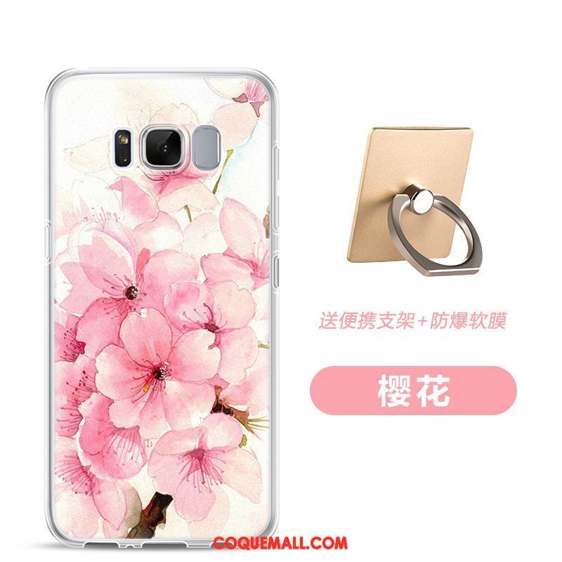 Étui Samsung Galaxy S8 Rose Étoile Protection, Coque Samsung Galaxy S8 Dessin Animé Silicone