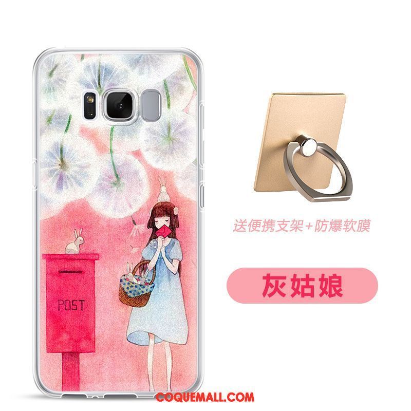 Étui Samsung Galaxy S8 Rose Étoile Protection, Coque Samsung Galaxy S8 Dessin Animé Silicone