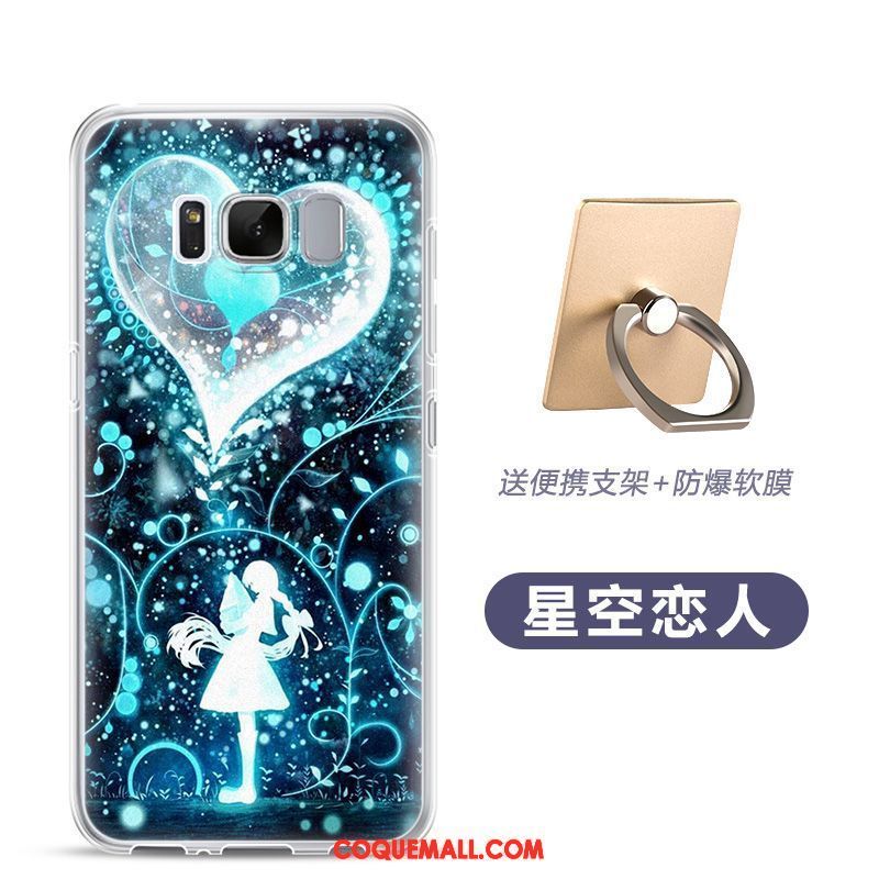 Étui Samsung Galaxy S8 Rose Étoile Protection, Coque Samsung Galaxy S8 Dessin Animé Silicone