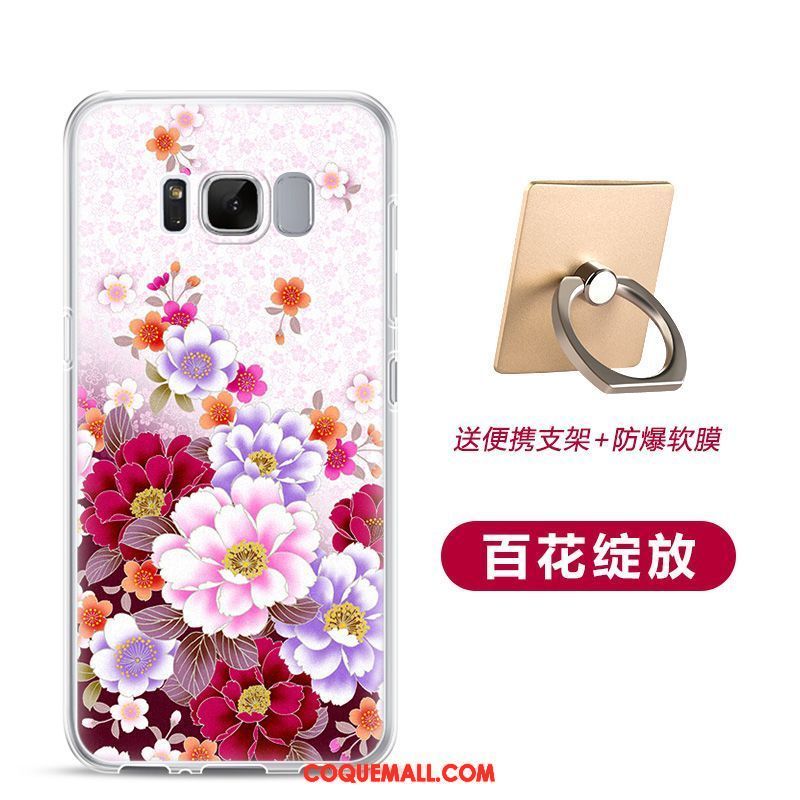 Étui Samsung Galaxy S8 Rose Étoile Protection, Coque Samsung Galaxy S8 Dessin Animé Silicone