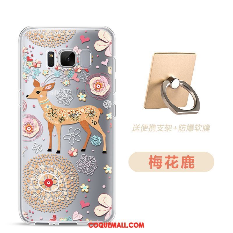 Étui Samsung Galaxy S8 Rose Étoile Protection, Coque Samsung Galaxy S8 Dessin Animé Silicone