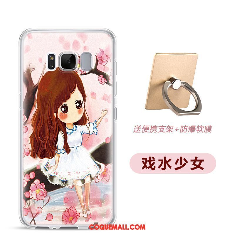 Étui Samsung Galaxy S8 Rose Étoile Protection, Coque Samsung Galaxy S8 Dessin Animé Silicone